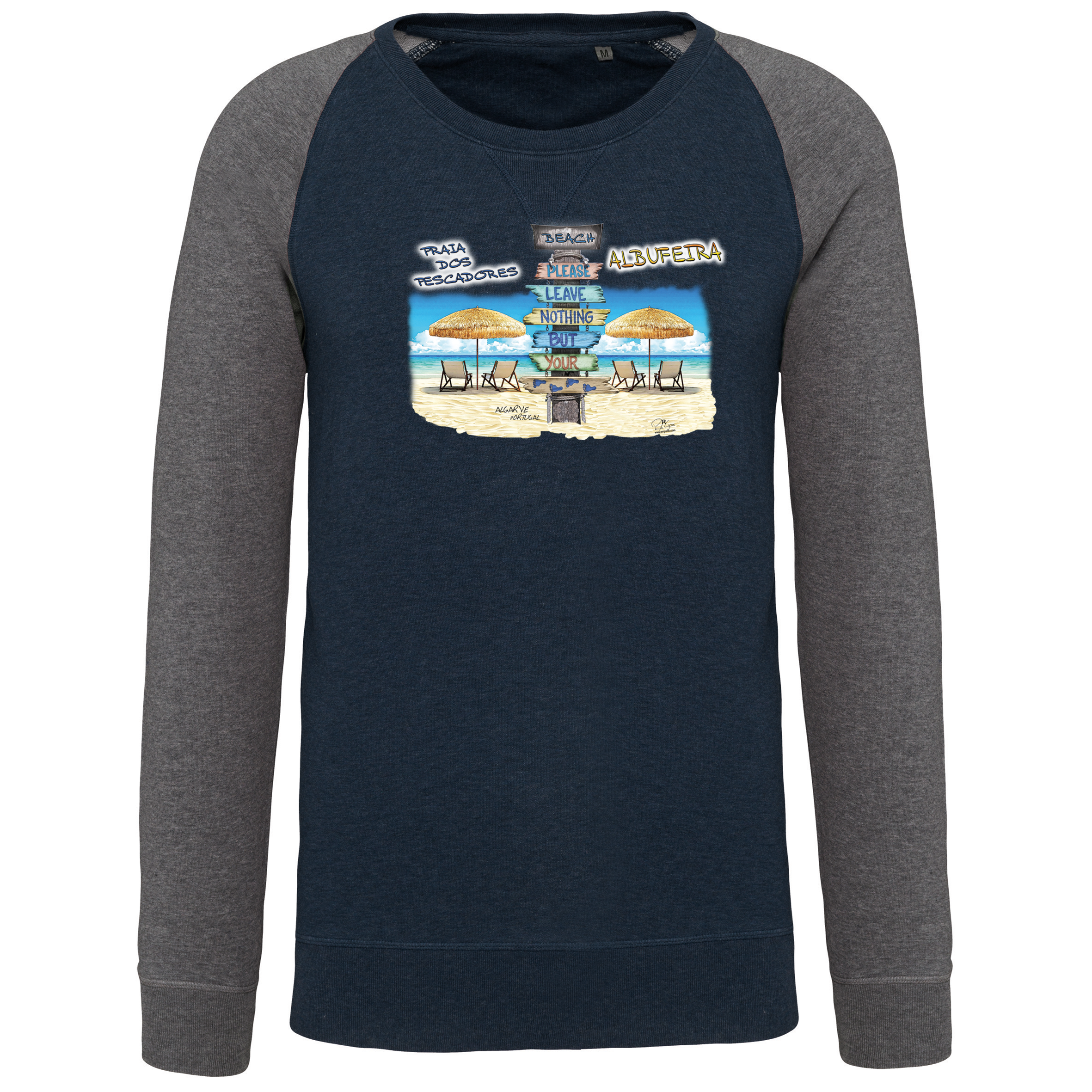 Sweatshirt Bicolor sem capuz Pegadas Albufeira - Image 3