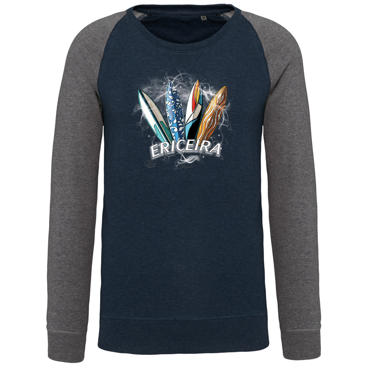 Sweatshirt Bicolor sem capuz Surfboards Ericeira - Image 3