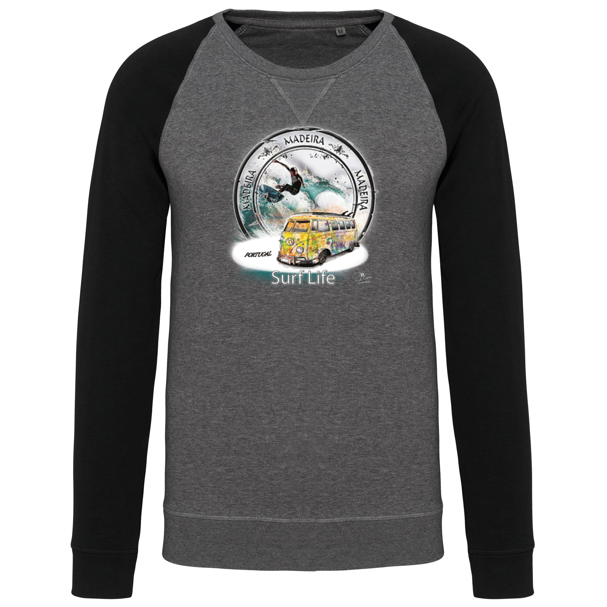 Sweatshirt Bicolor sem capuz Surf Life Ilha da Madeira - Image 3