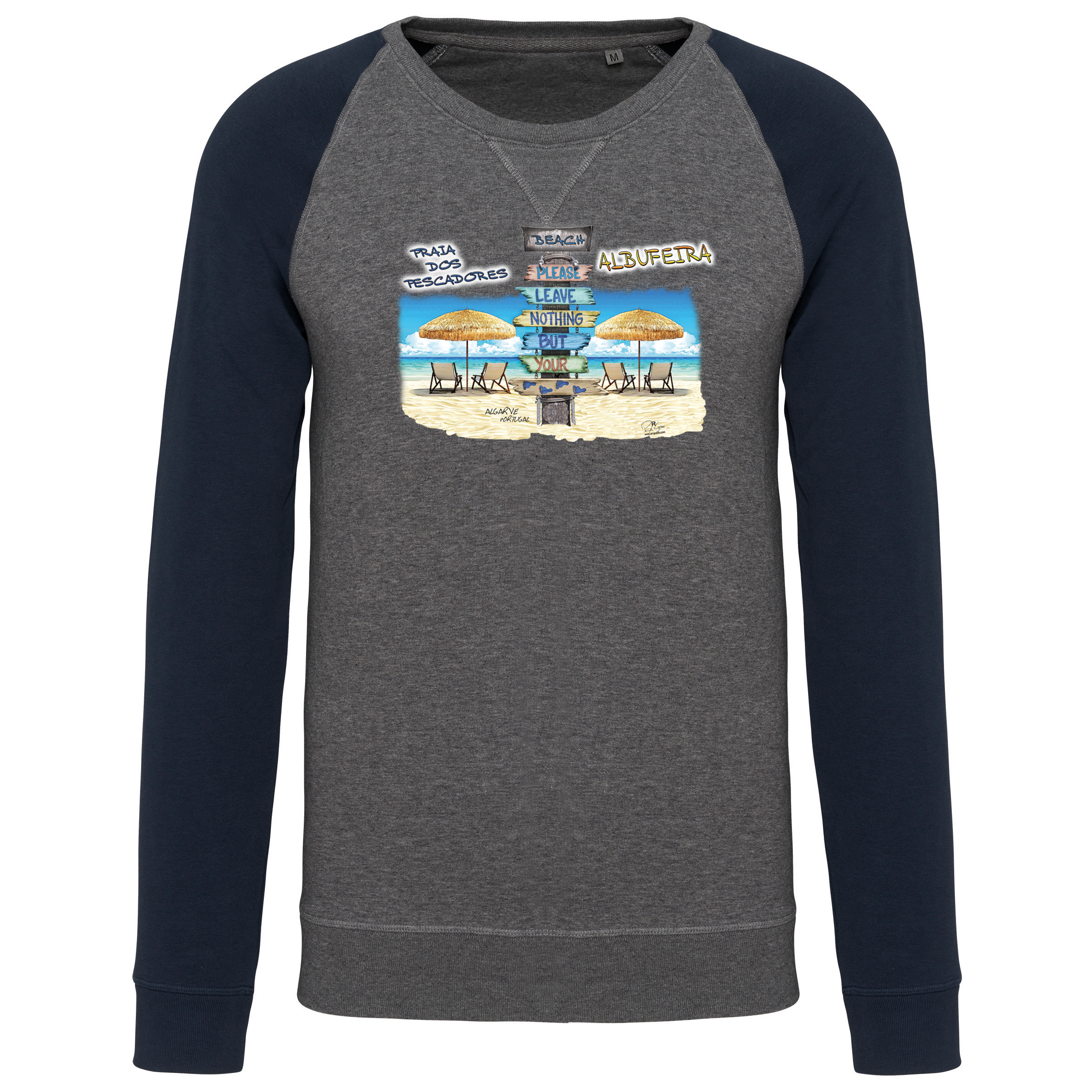 Sweatshirt Bicolor sem capuz Pegadas Albufeira - Image 5