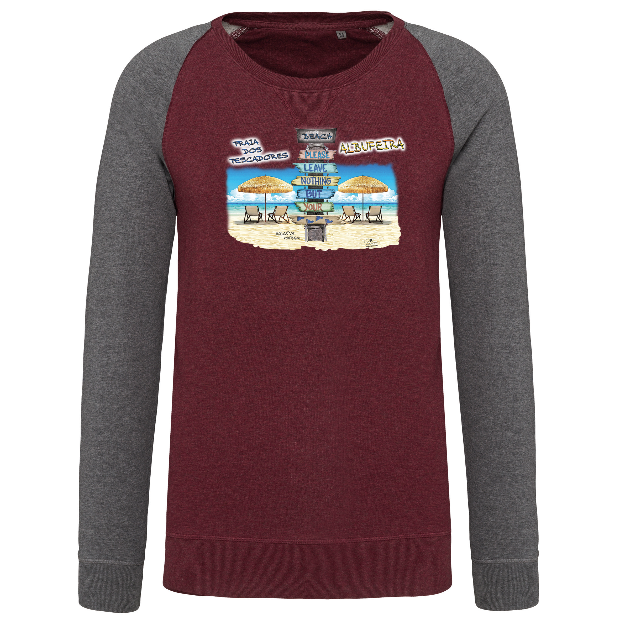 Sweatshirt Bicolor sem capuz Pegadas Albufeira - Image 2